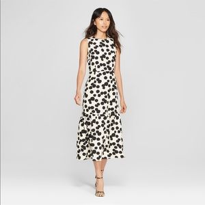 Who What Wear Polka Dot Midi Dress
